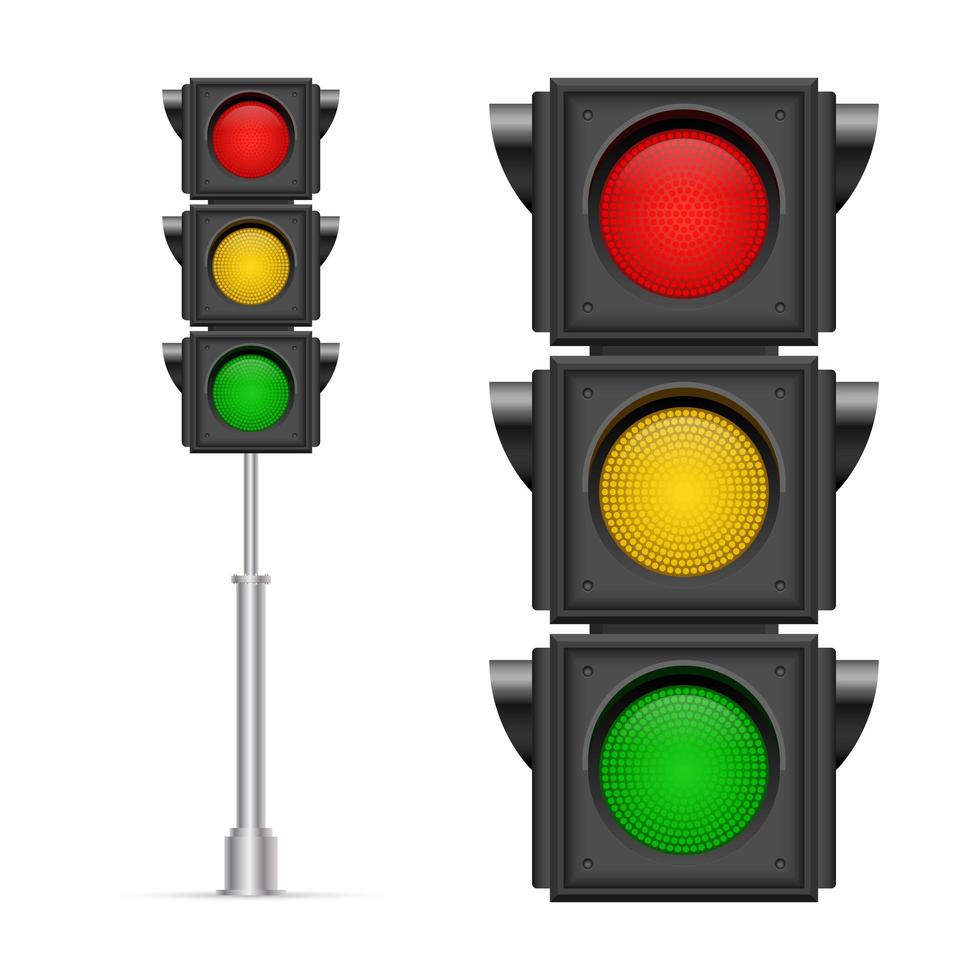 Traffic lights isolated  vector