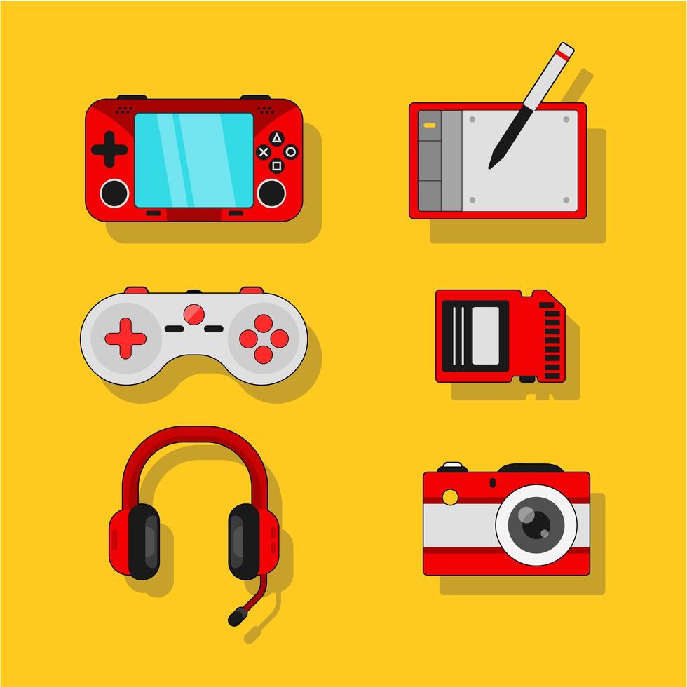 Mobile gaming gadget and production vector