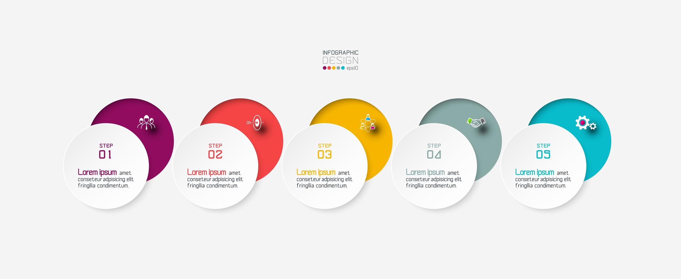 Circle and shadow color  vector