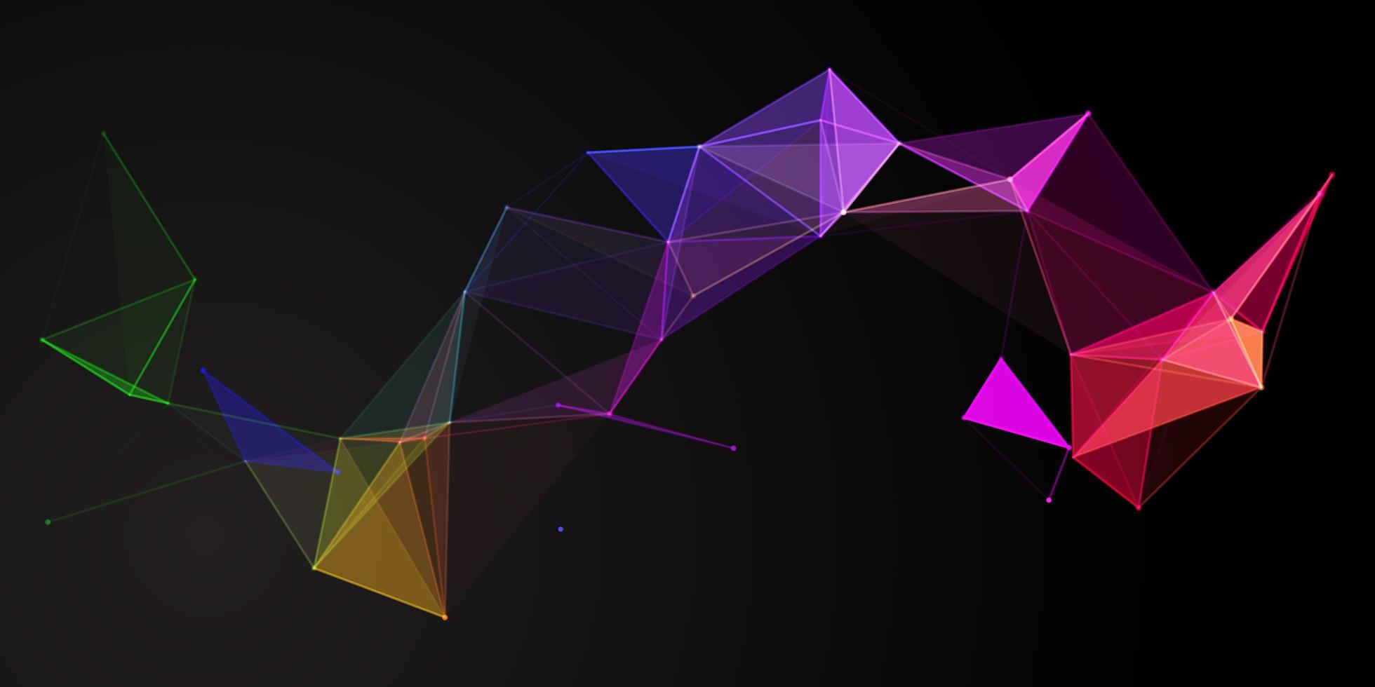 Rainbow low poly banner  vector