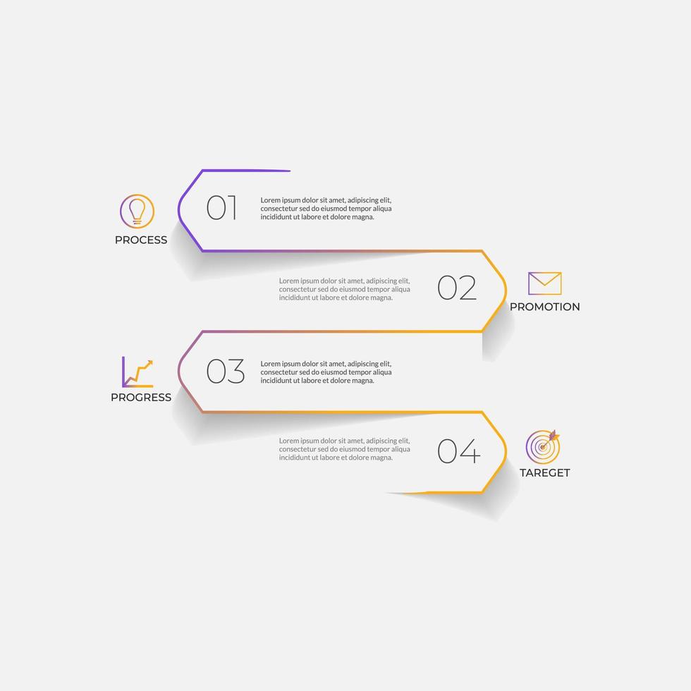 Modern and Minimalist Infographics Business Model vector