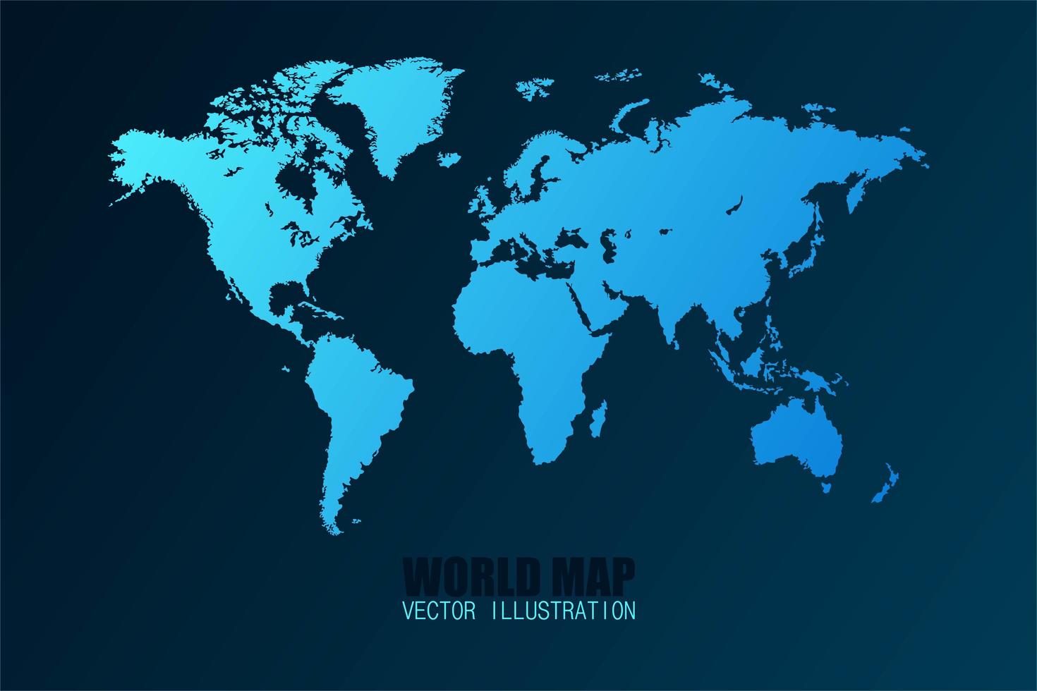 mapa del mundo aislado vector