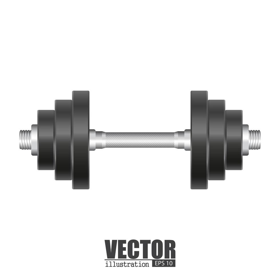 Metal dumbbell isolated  vector
