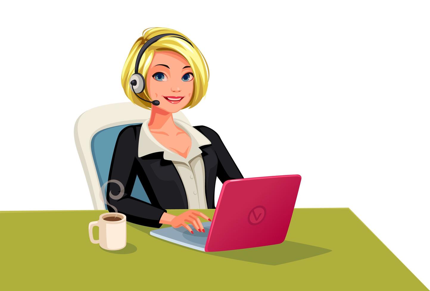 Businesswomen on a call vector