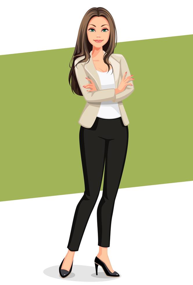 Stylish businesswomen standing up vector