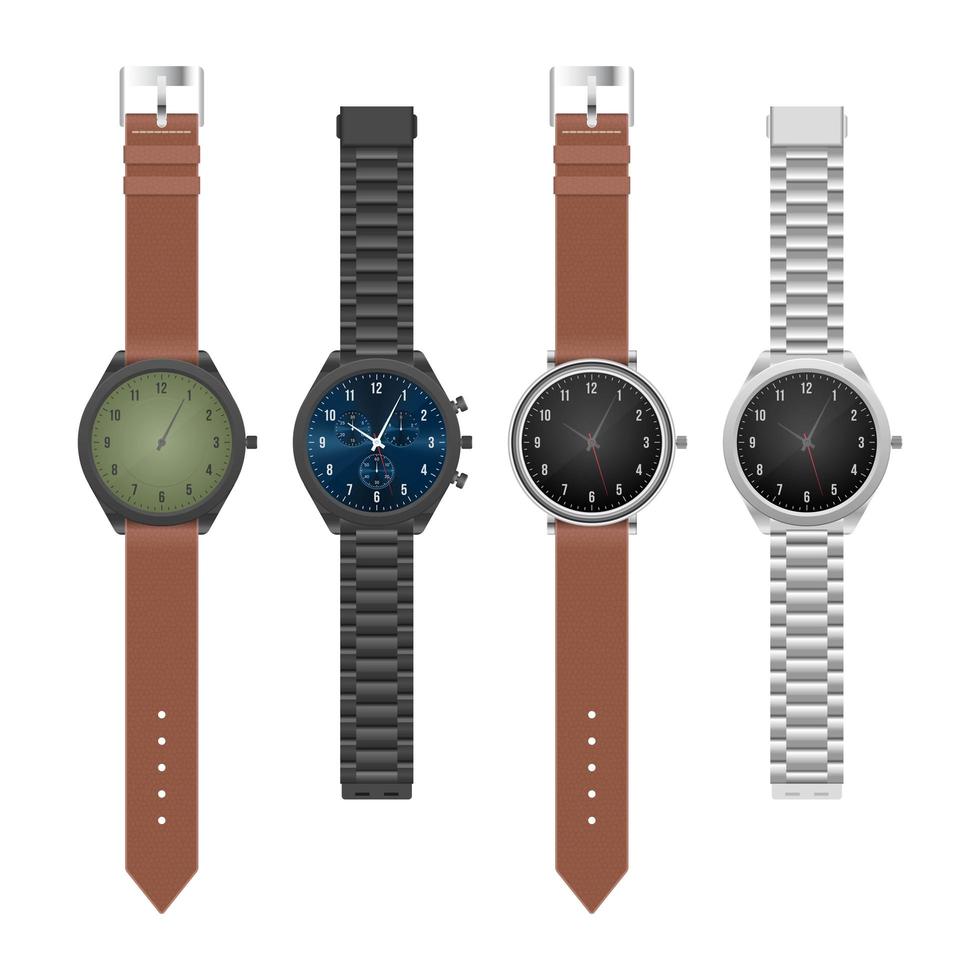 reloj de mano elegante con estilo realista vector