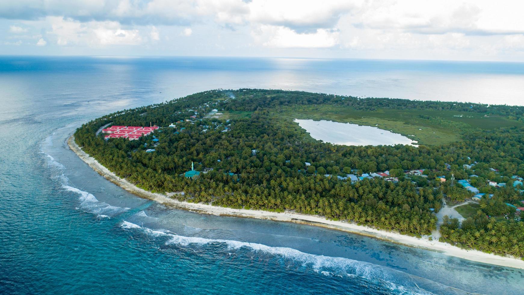 Tree covered island photo