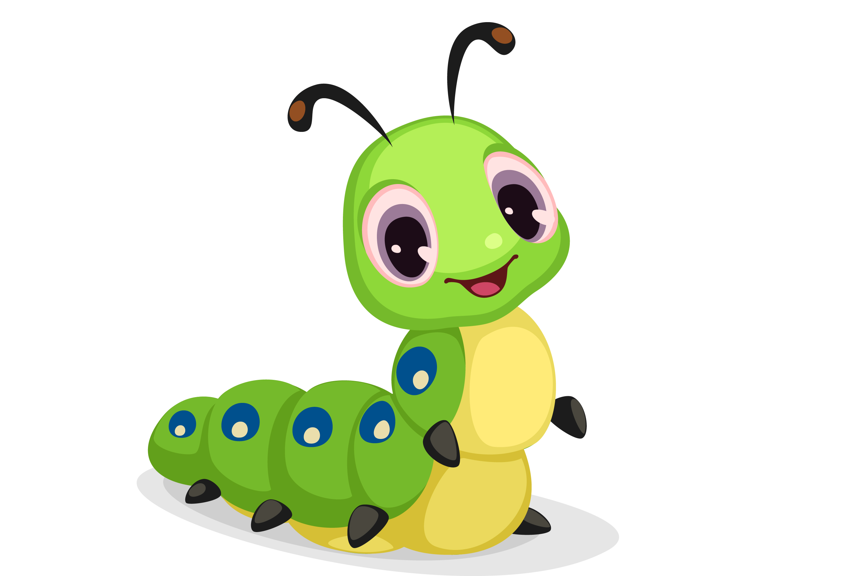 Little caterpillar cartoon 1265671 Vector Art at Vecteezy