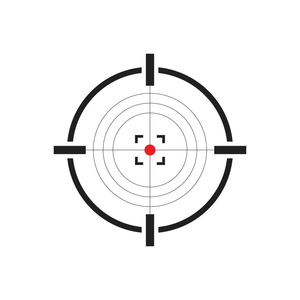 Gun target icon isolated  vector