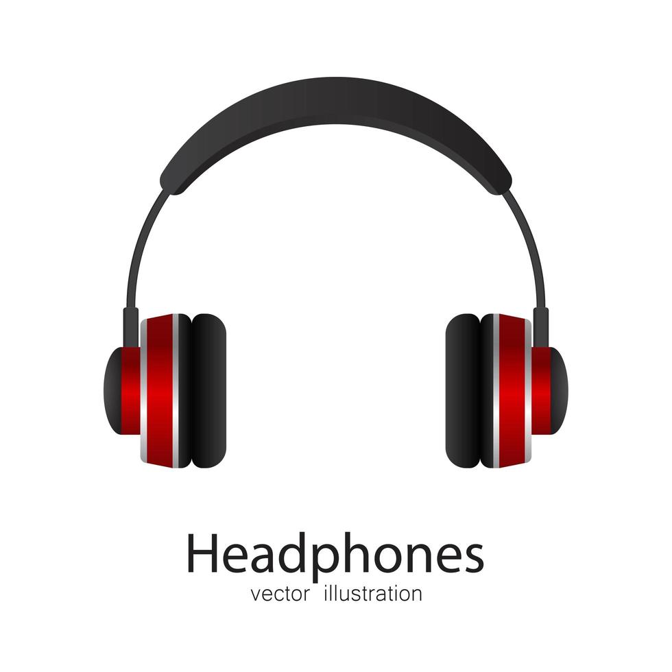 Headphones isolated on white  vector
