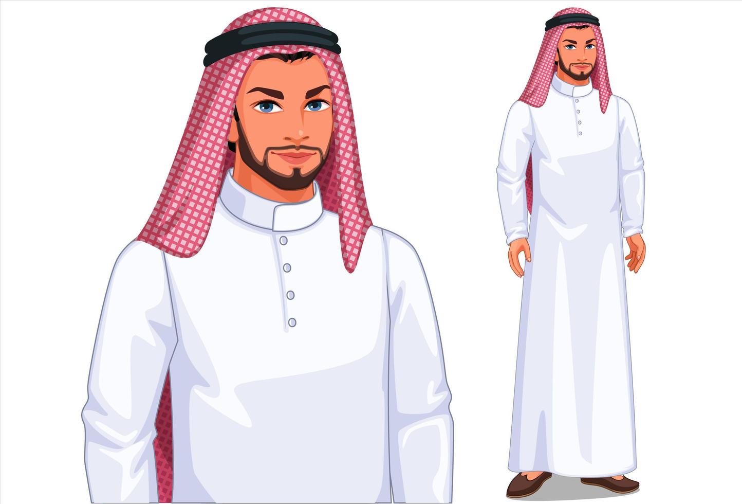 Middle Eastern man standing vector