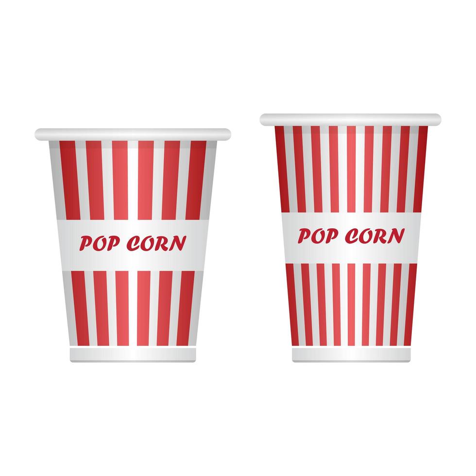 Empty popcorn bucket isolated  vector