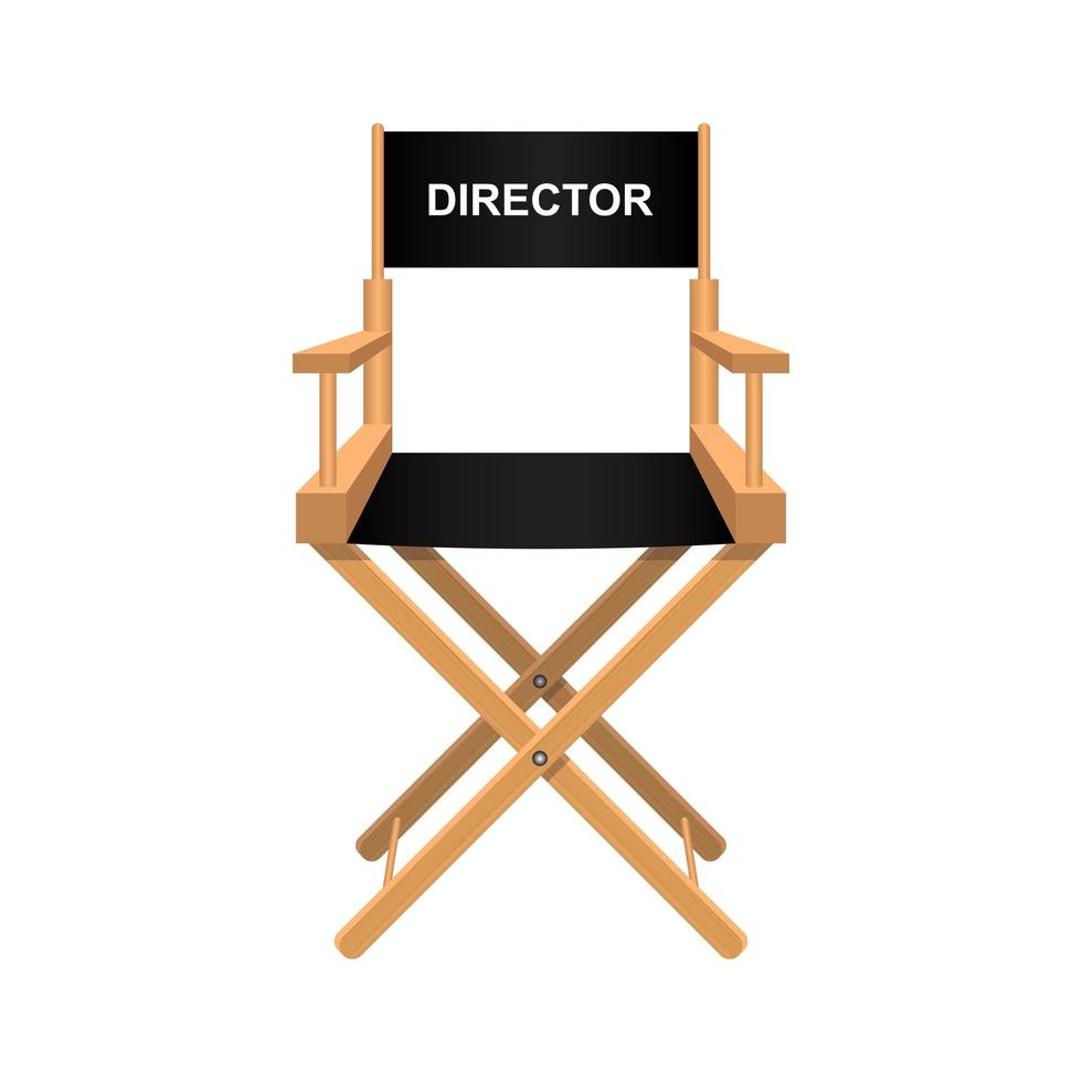 silla de director de cine aislado vector