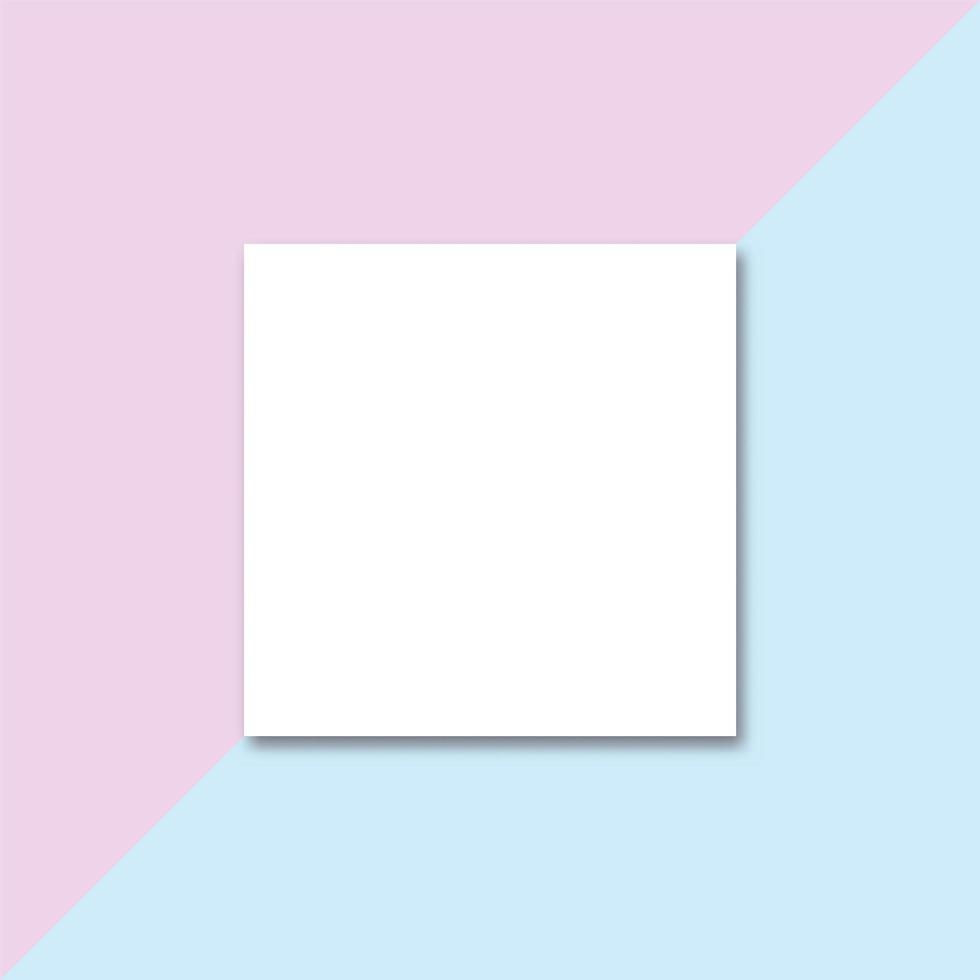 White paper with shadow on pink and blue vector