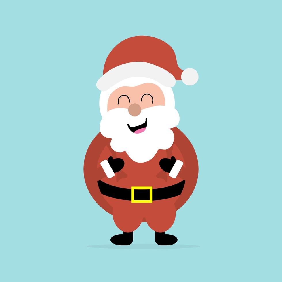 lindo personaje de mascota de santa vector