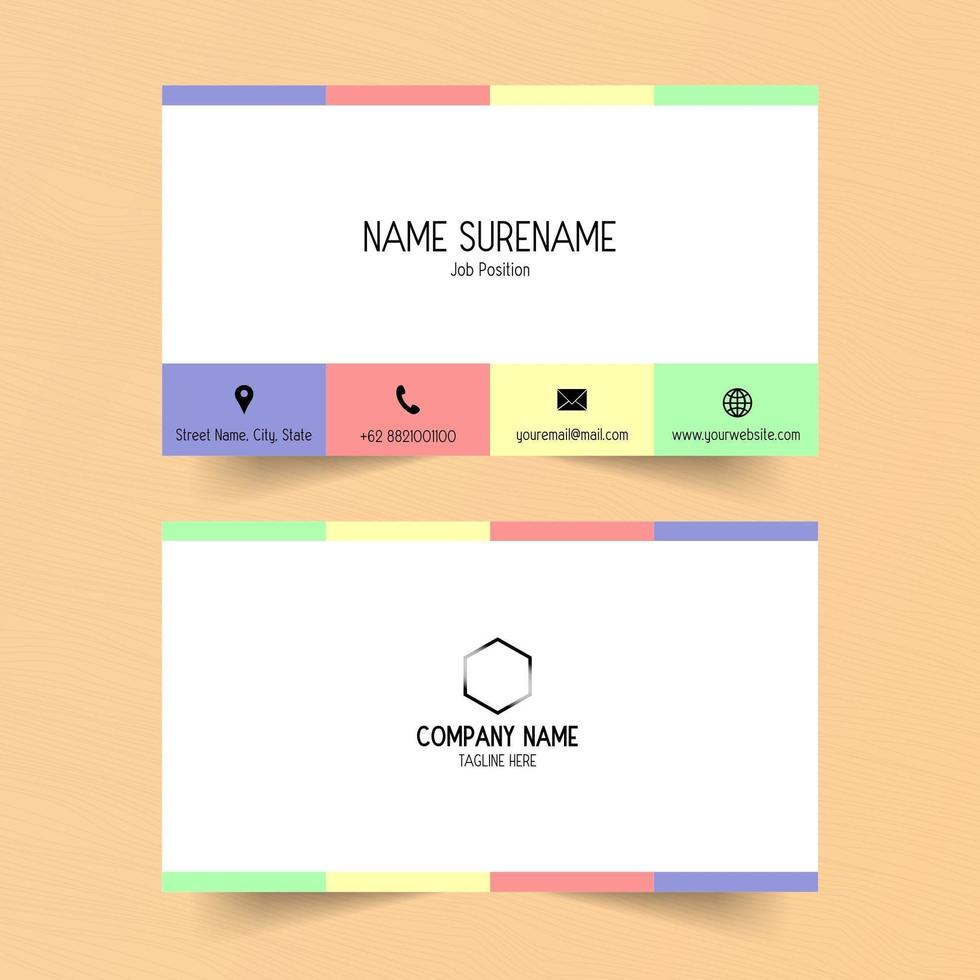 Colorful Section Name Card Template vector