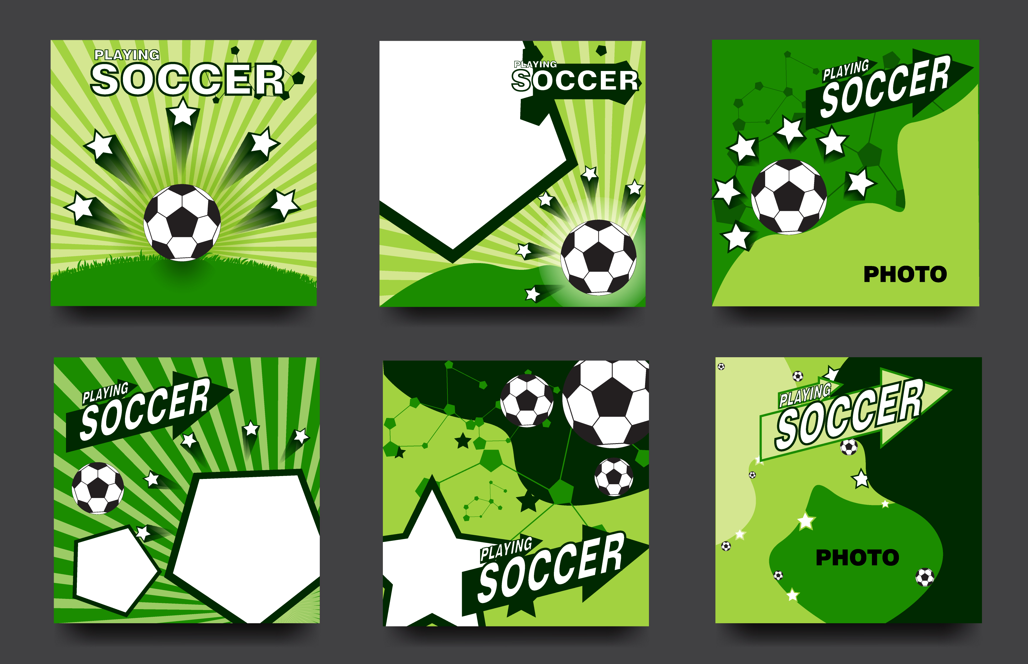 Social media football or soccer set 1266064 Vector Art at Vecteezy