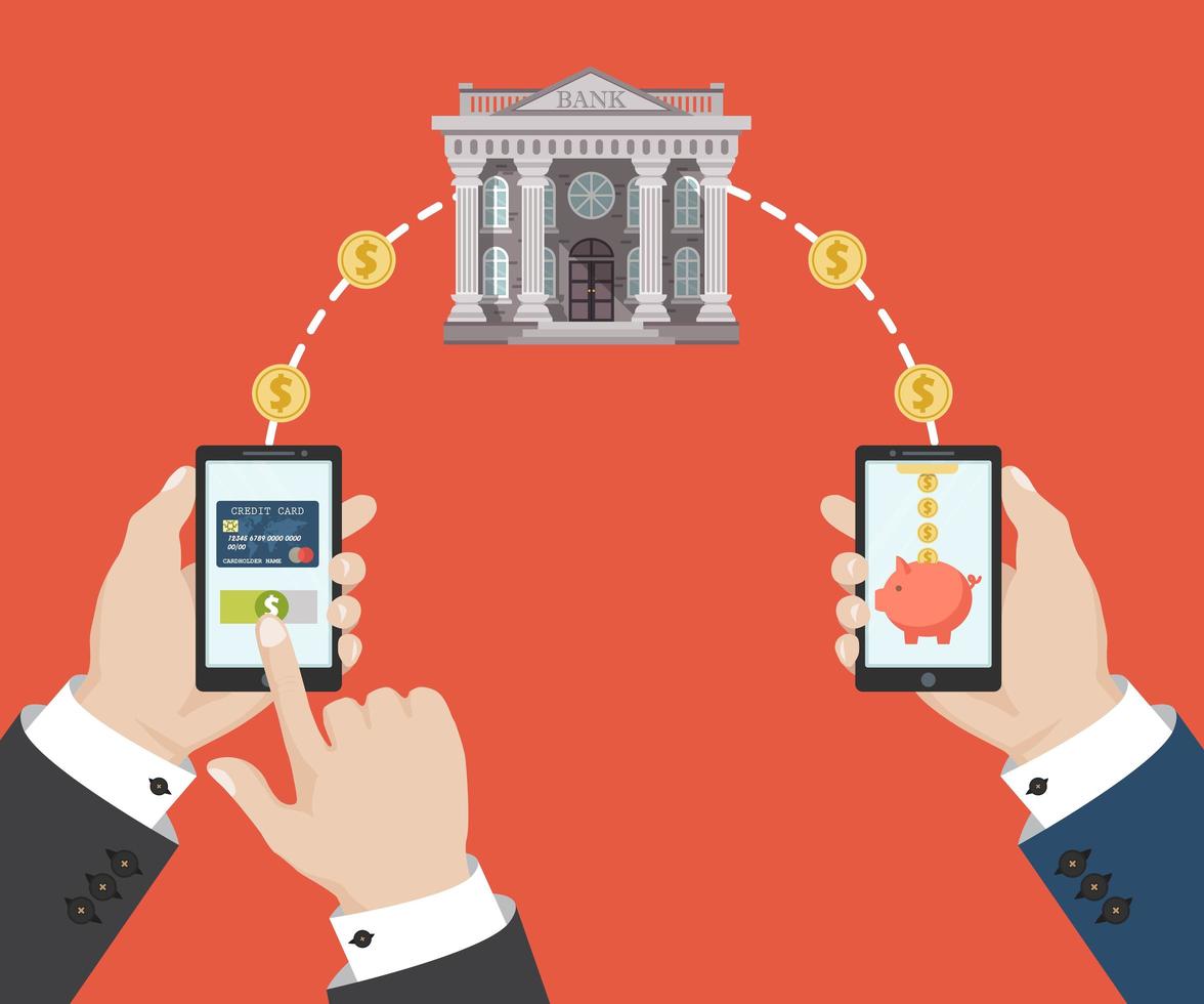 Mobile banking transaction vector