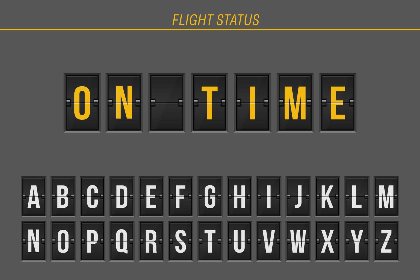 On-time flight information  vector