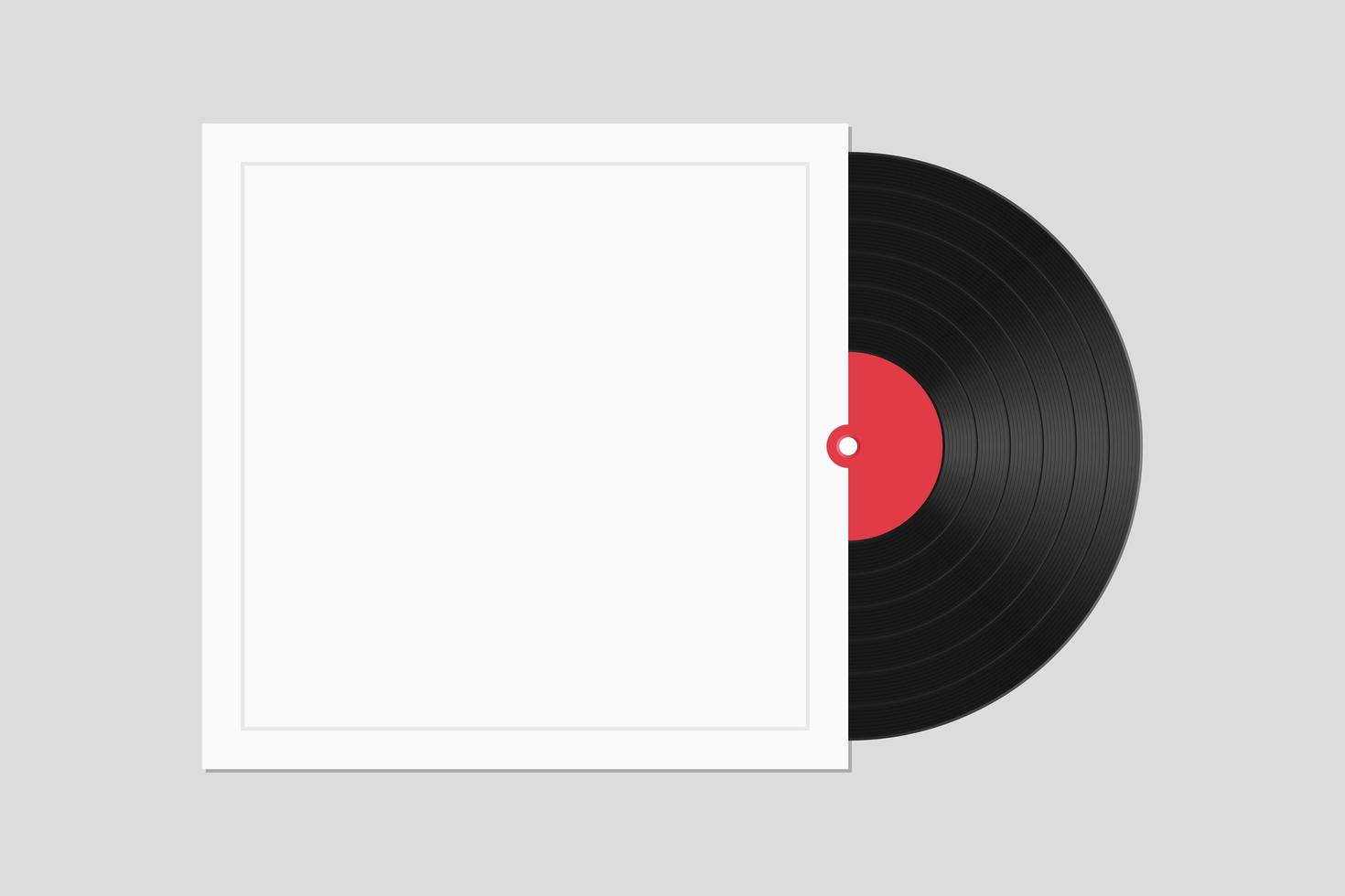 Vinyl record with cover isolated vector