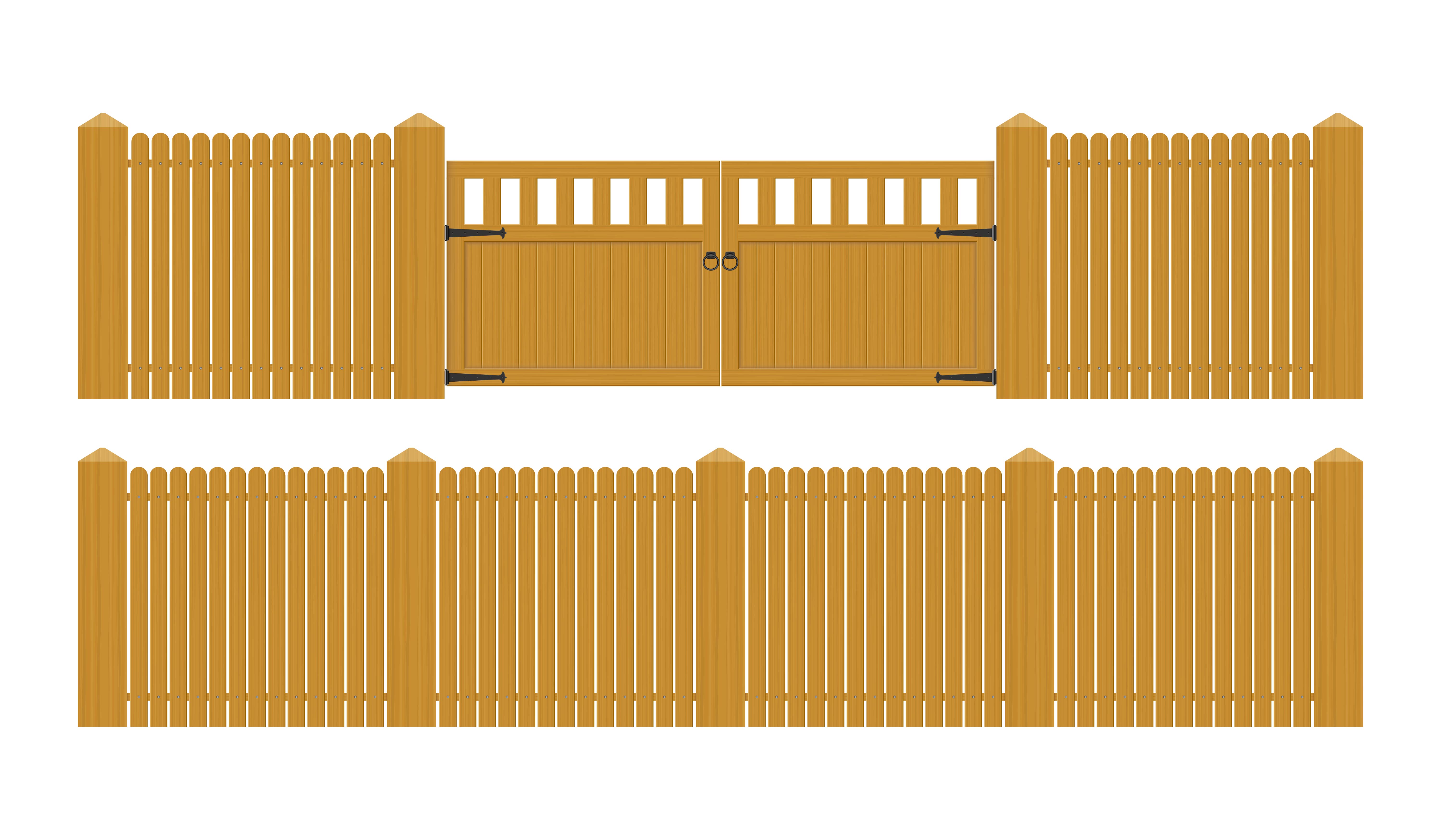 Wooden gate isolated 1266153 Vector Art at Vecteezy