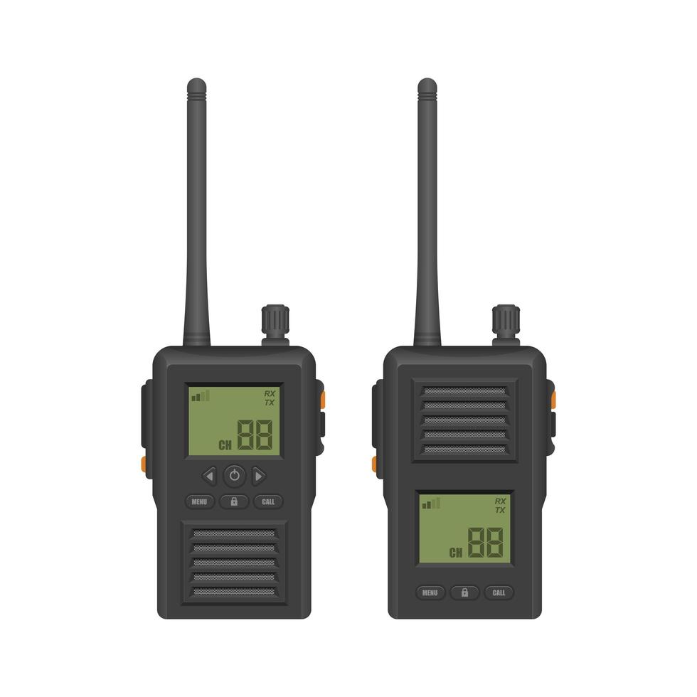 walkie talkies aislados vector