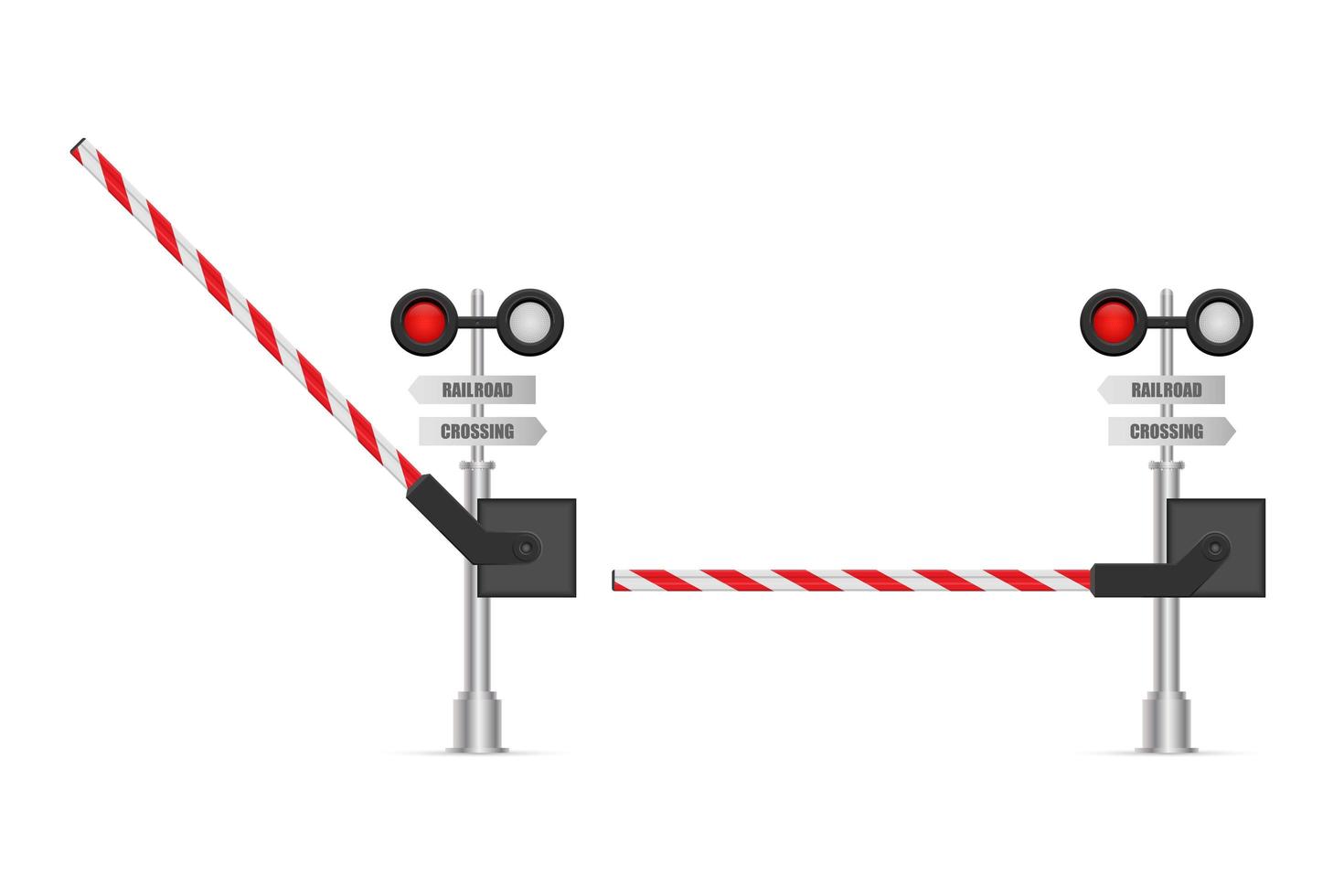 Railway barrier vector illustration isolated on white background  