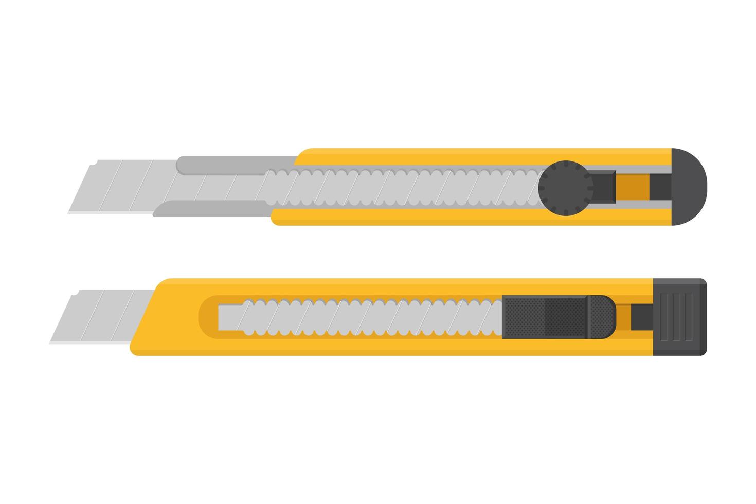 cortadores de caja amarilla vector