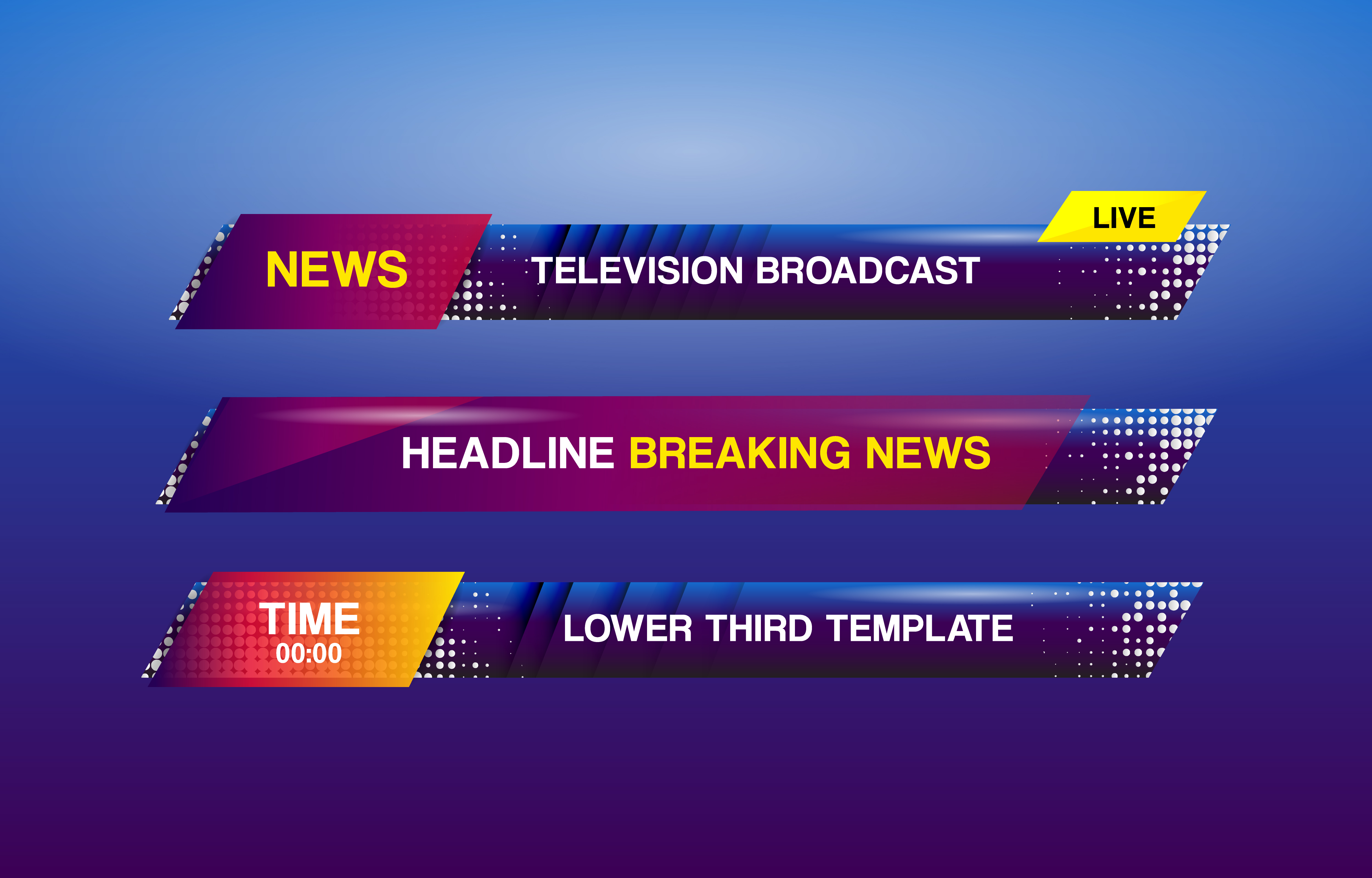 News lower third template design 1266289 - Download Free Vectors
