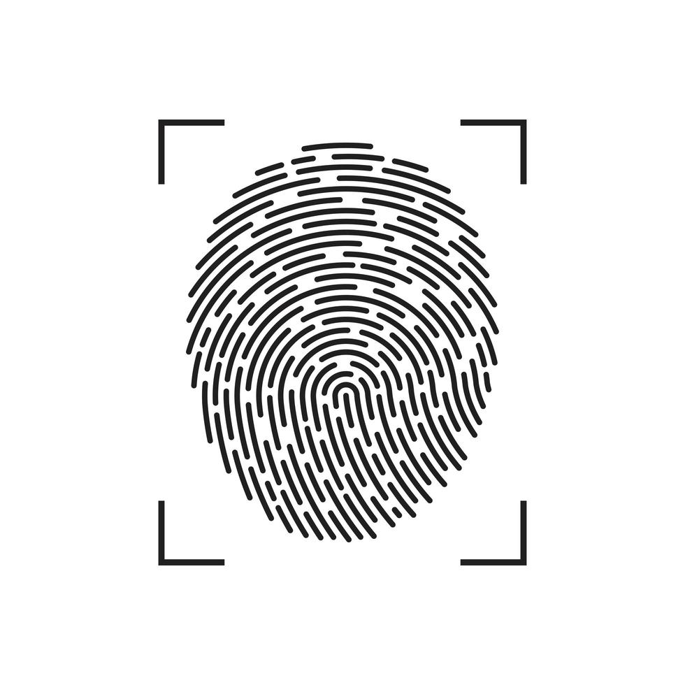 Fingerprint isolated on white  vector