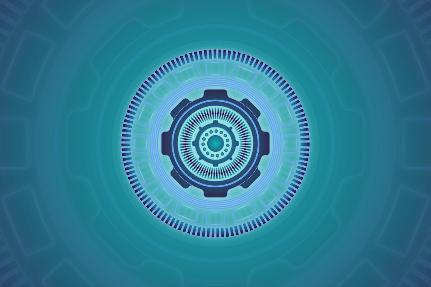 Abstract blue circle technology design vector