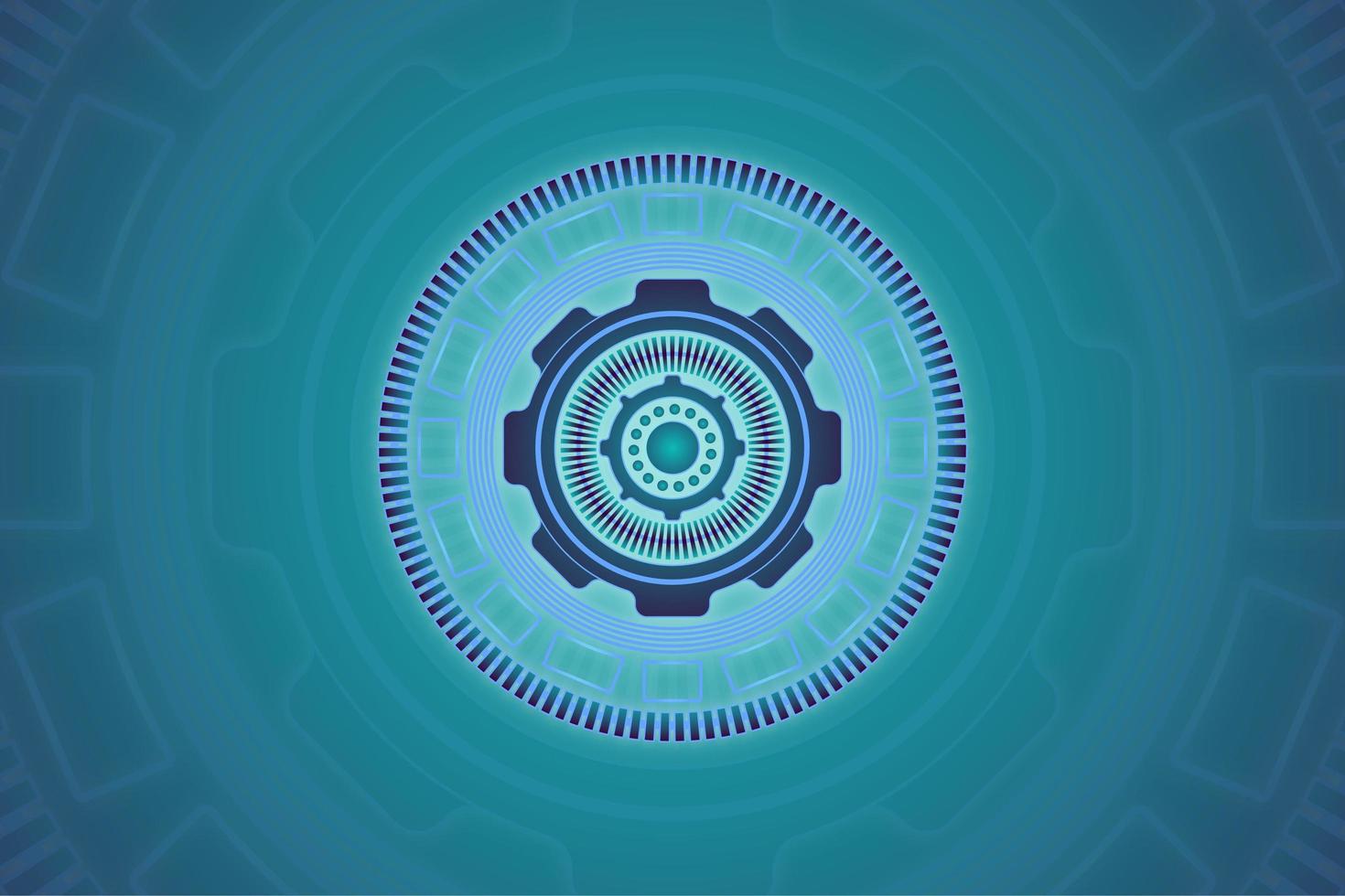 Abstract blue circle technology design vector