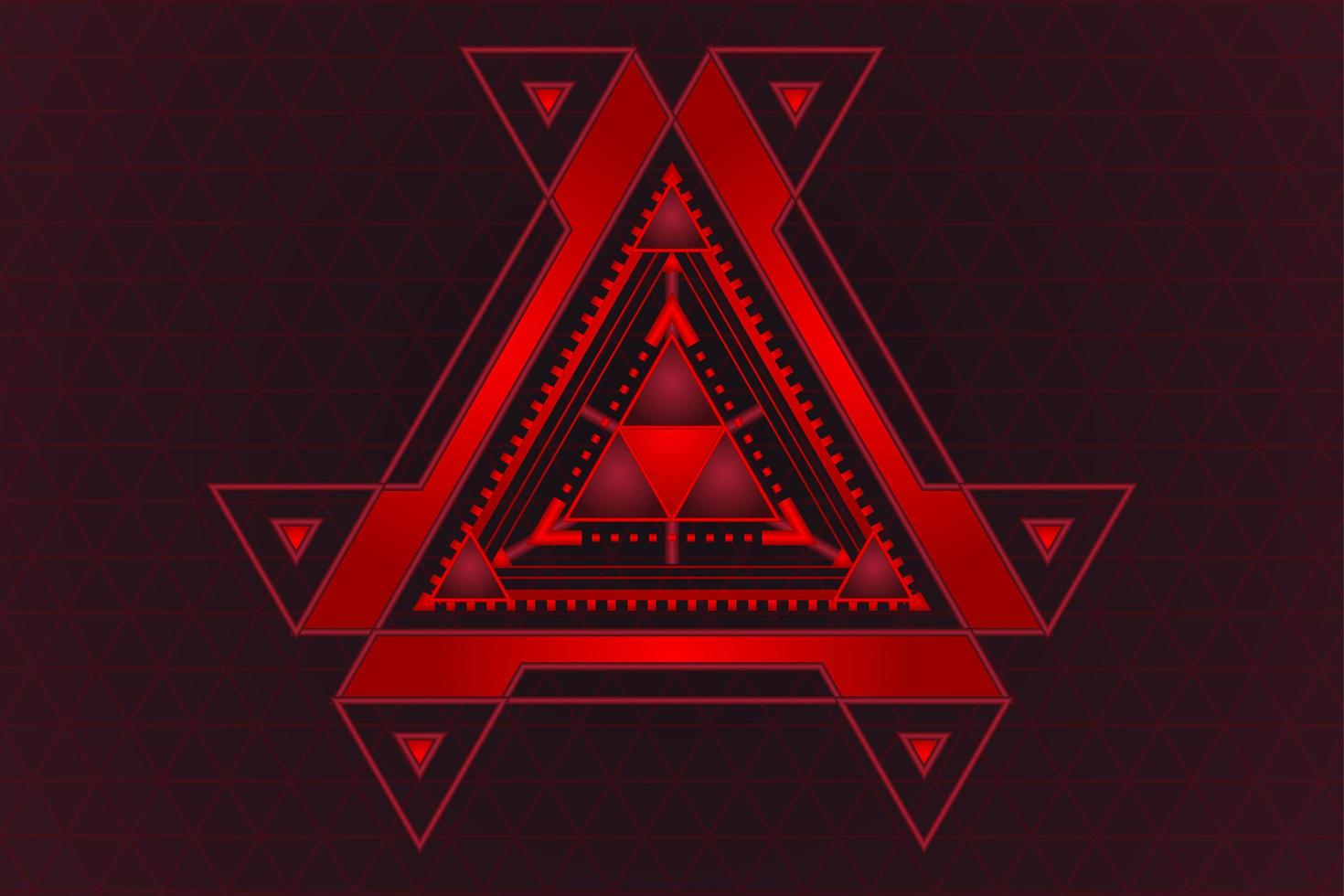 Abstract gradient red and black triangle technology design vector