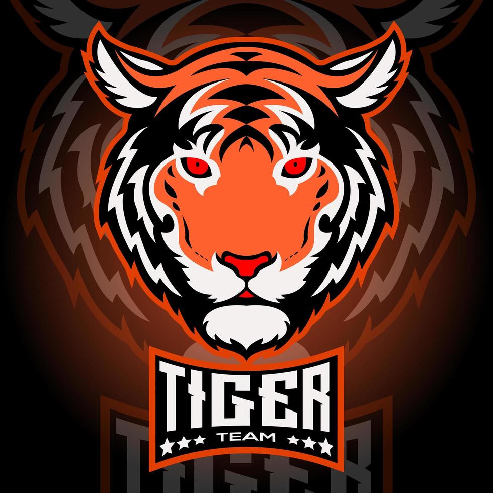 Tiger head mascot vector