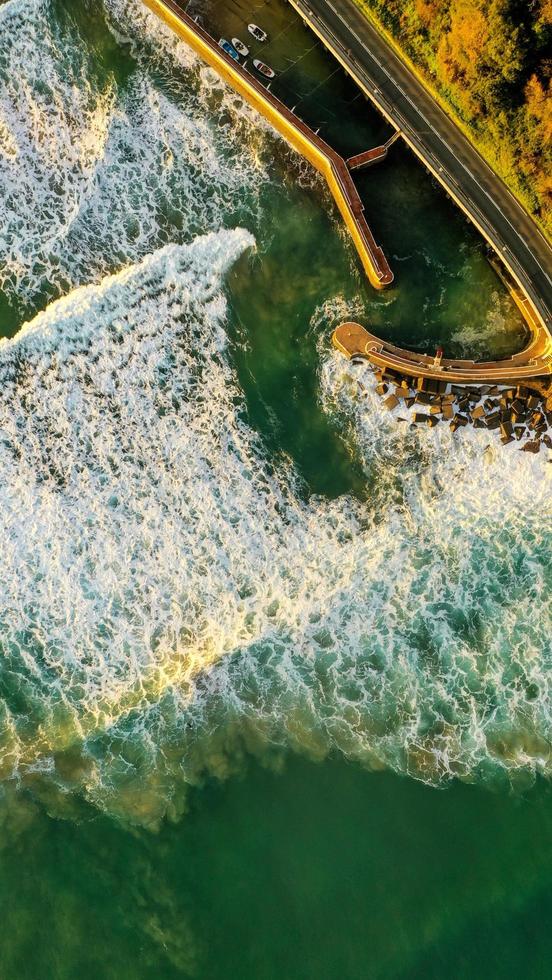 Aerial view of waves photo