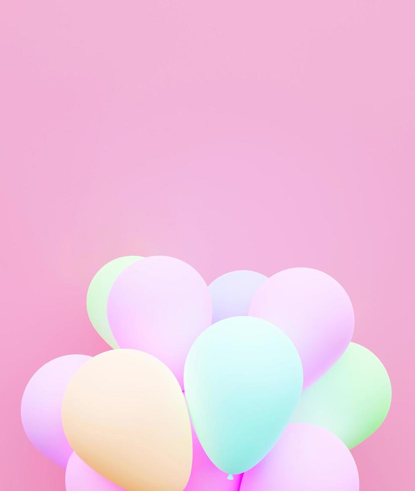 Pastel balloon background photo