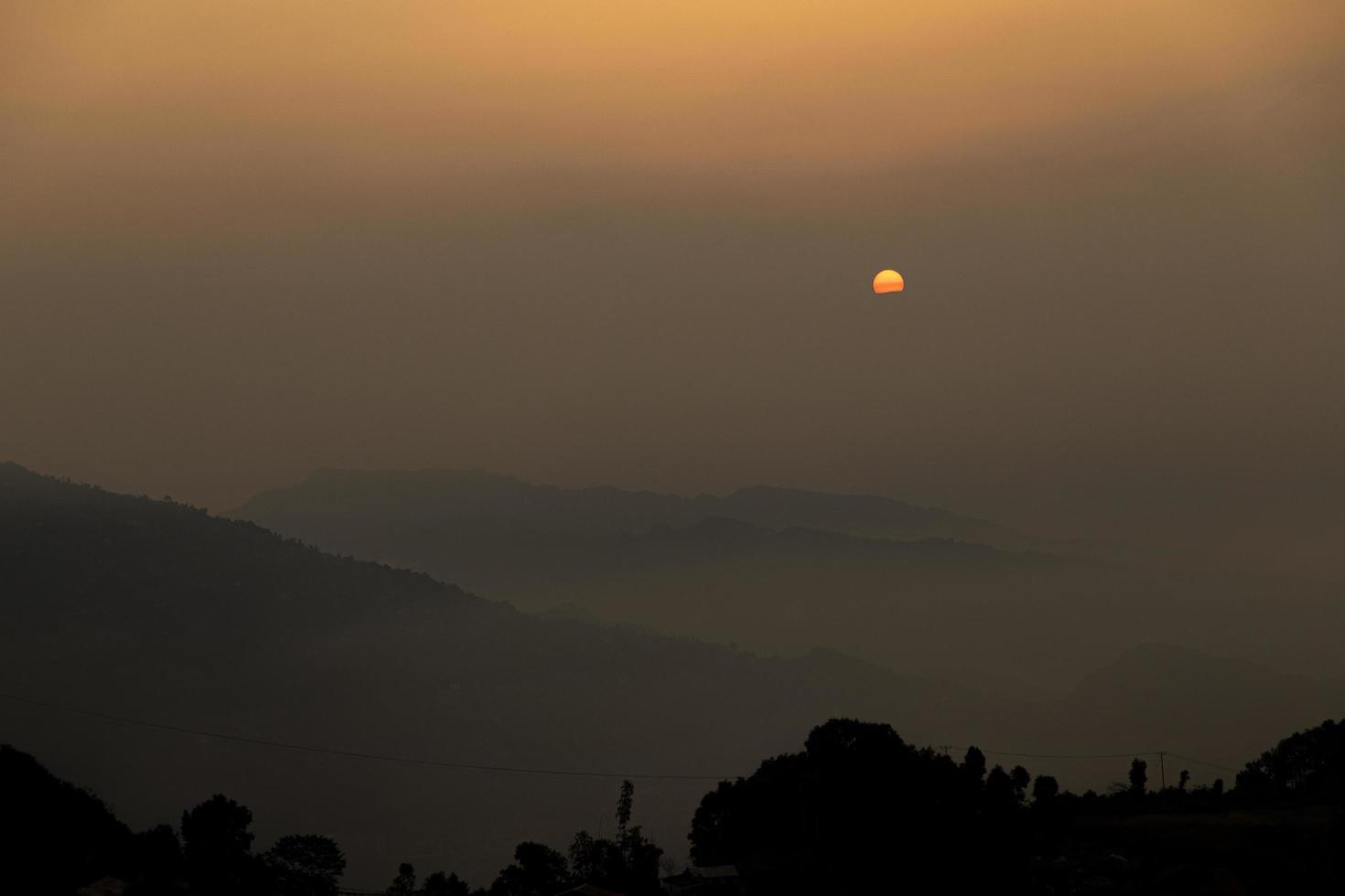 Sunrise over Himalayas photo