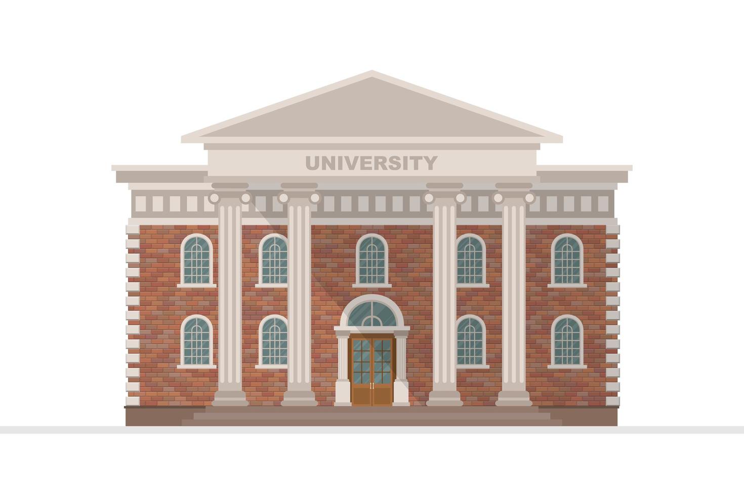 University building isolated  vector