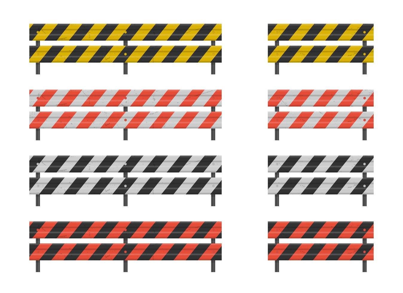 Set of road guardrails vector