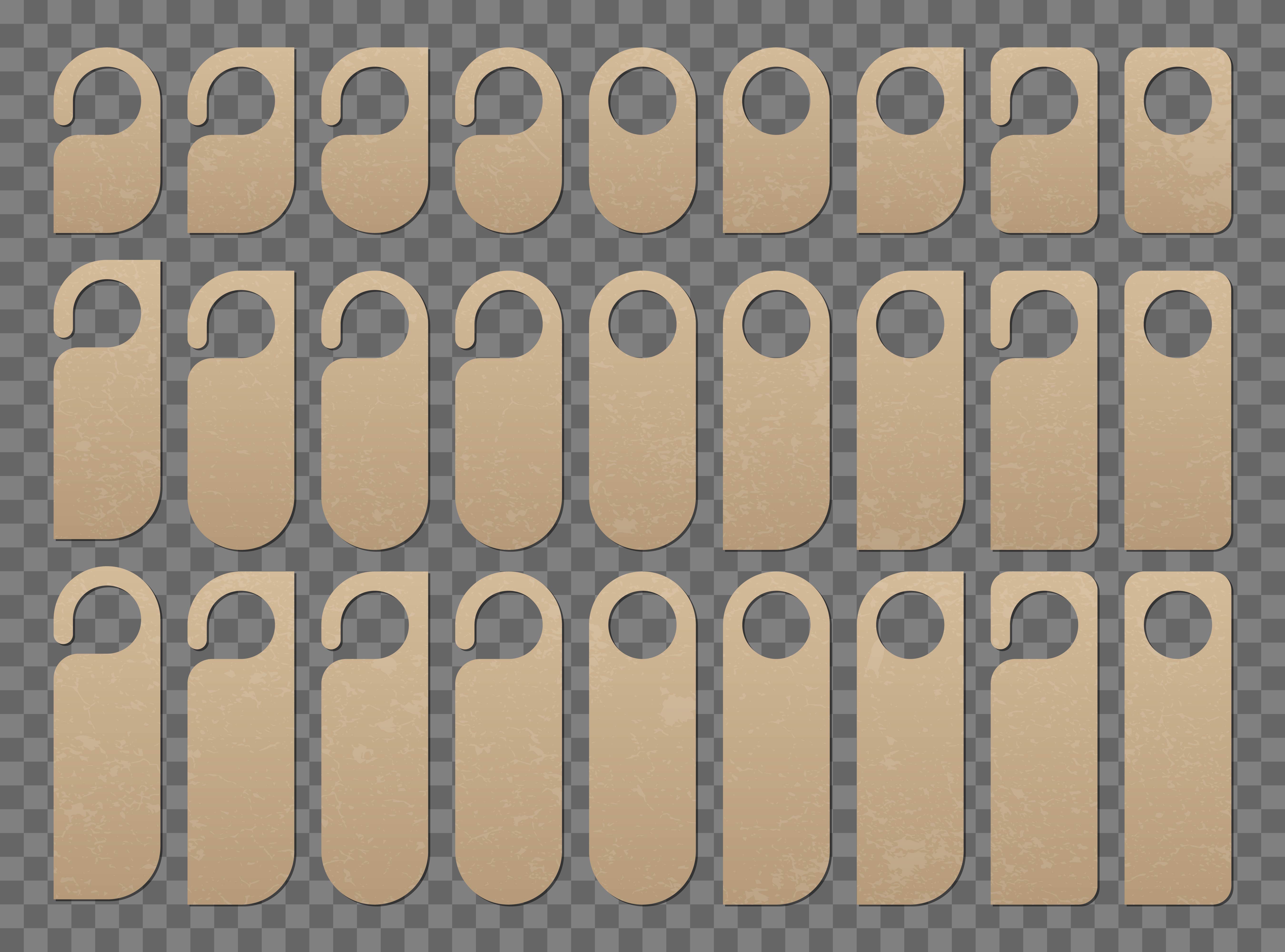 Room door hanger set 1266847 Vector Art at Vecteezy