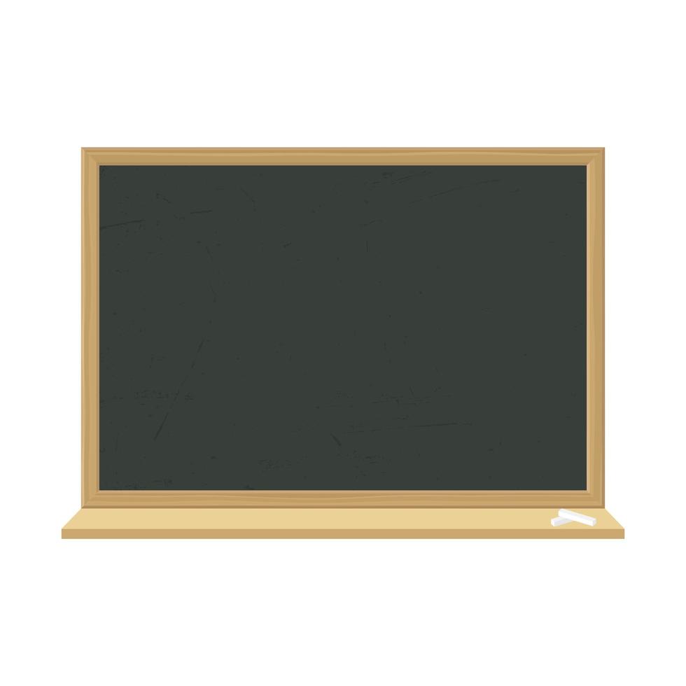 School blackboard with wooden frame vector