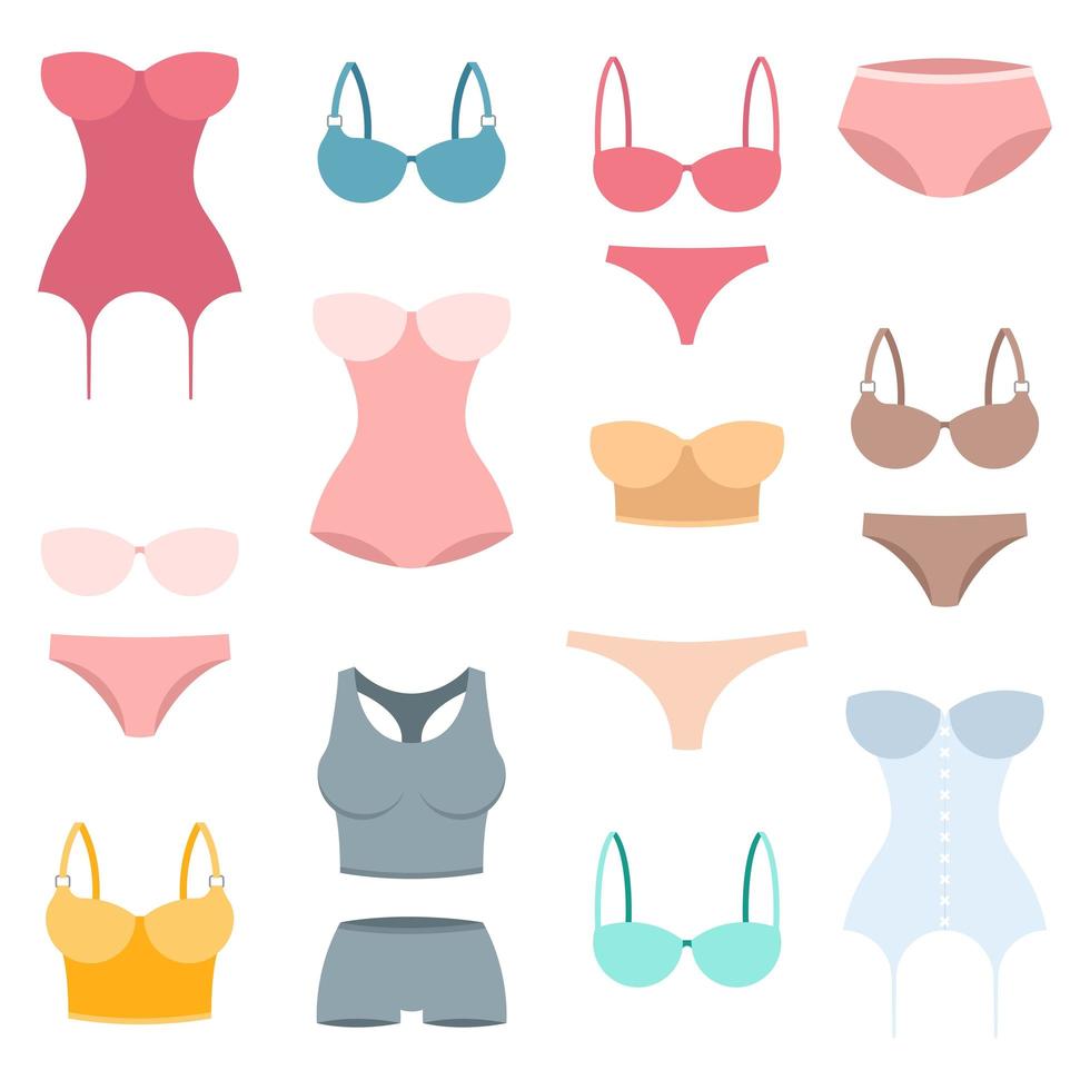 Woman underwear panties types. Vector Stock Vector by ©in8finity 142872675