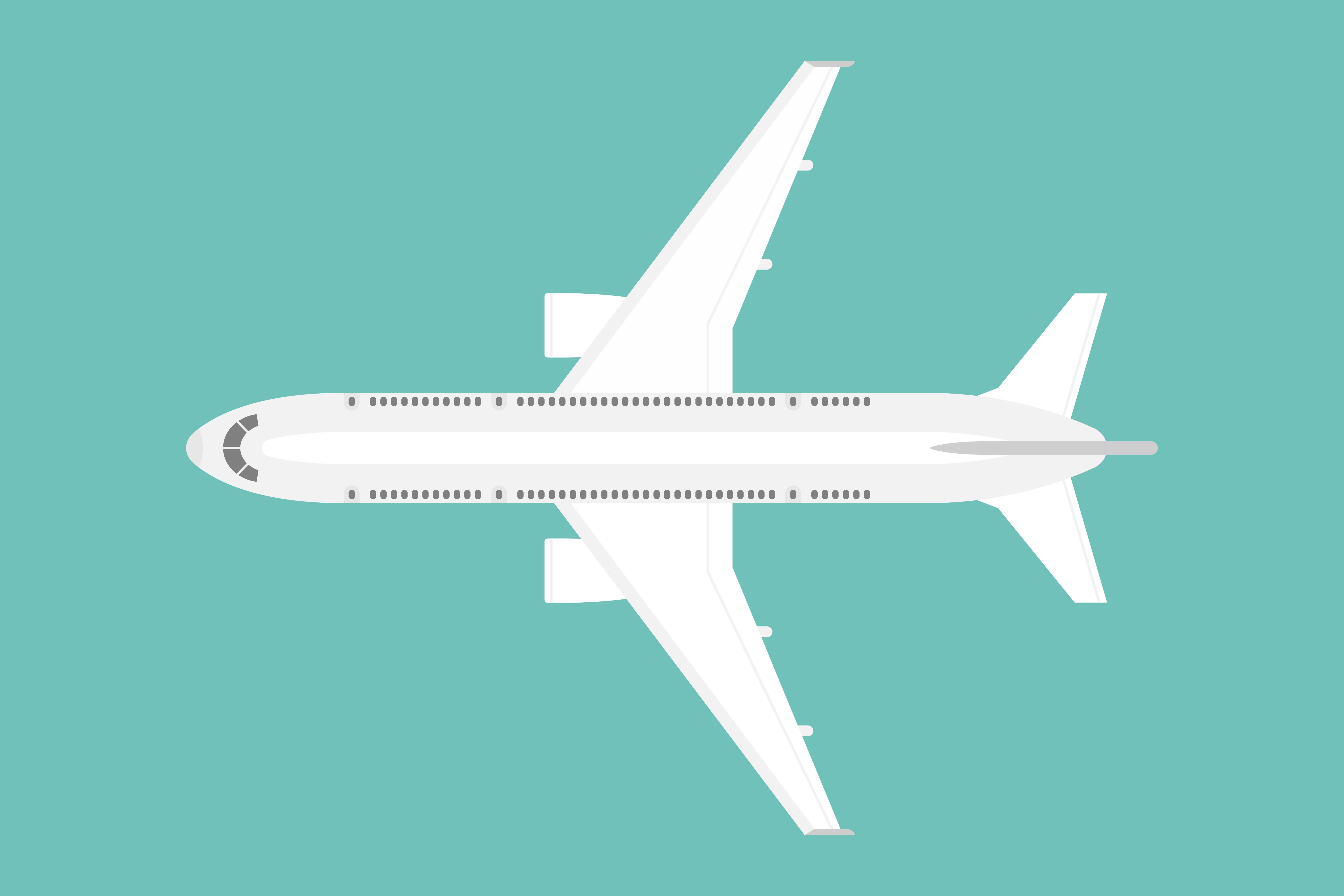 Top view of airplane 1266871 Vector Art at Vecteezy