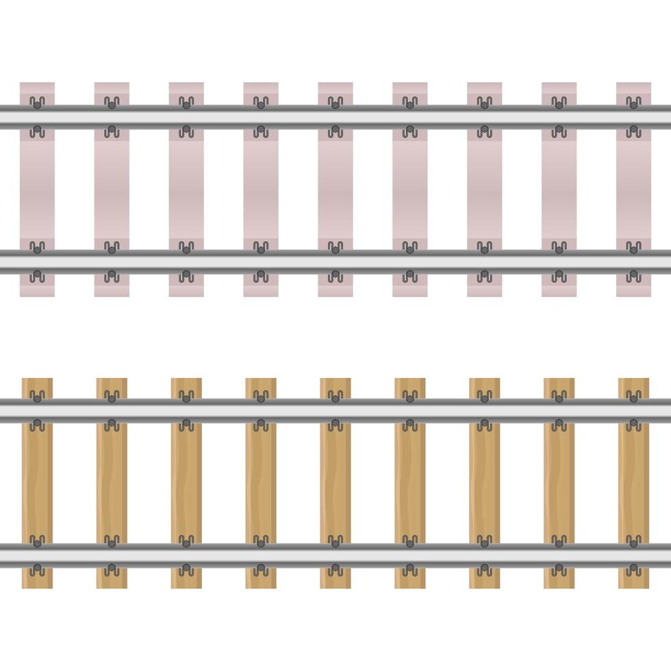 ferrocarriles aislados en blanco vector