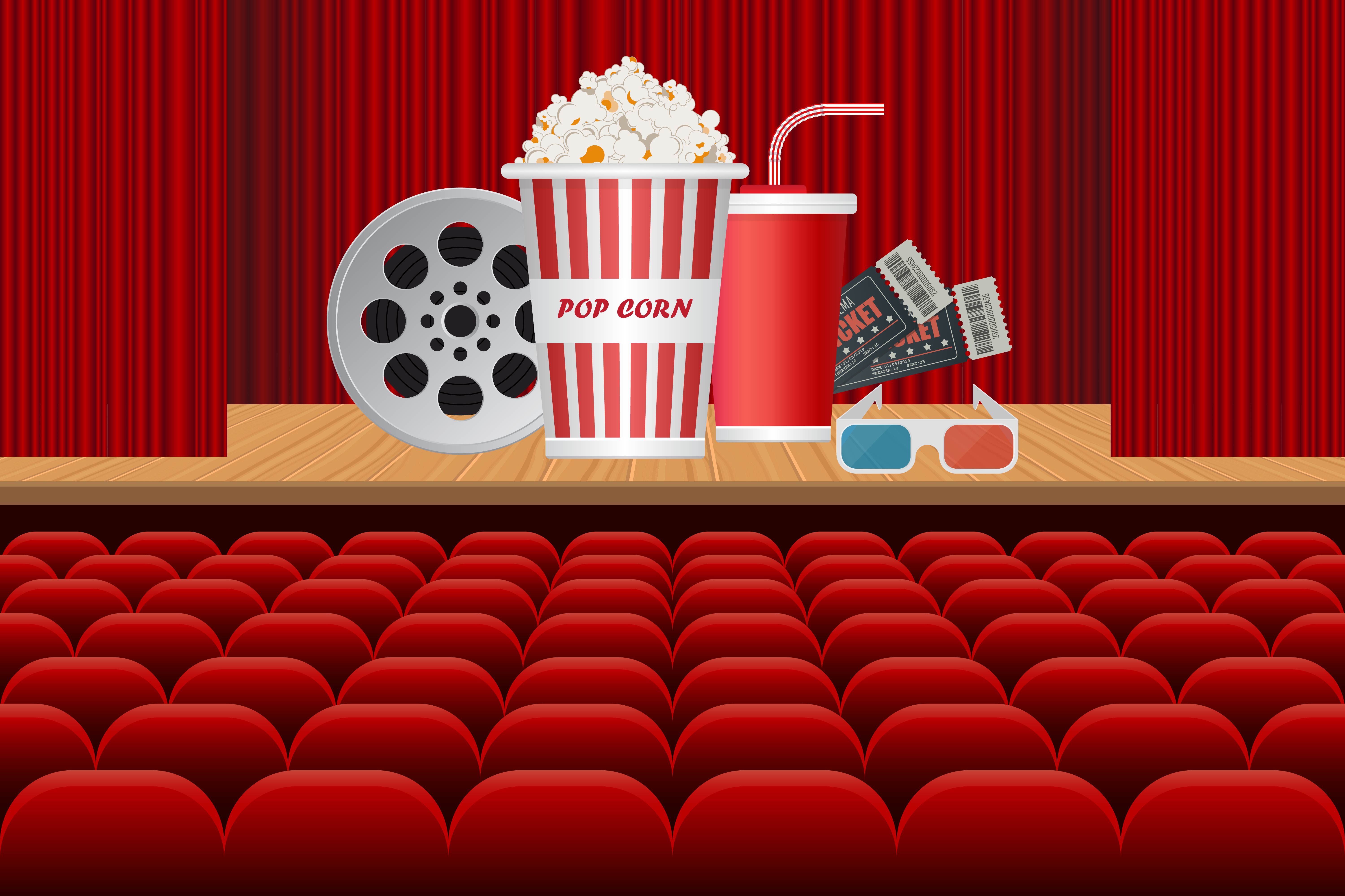 Entertainment elements in a theater 1266938 Vector Art at Vecteezy