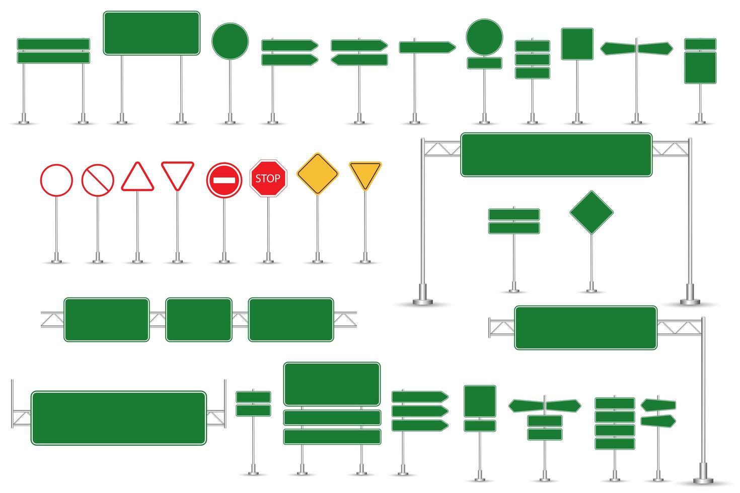 señales de tráfico realistas vector