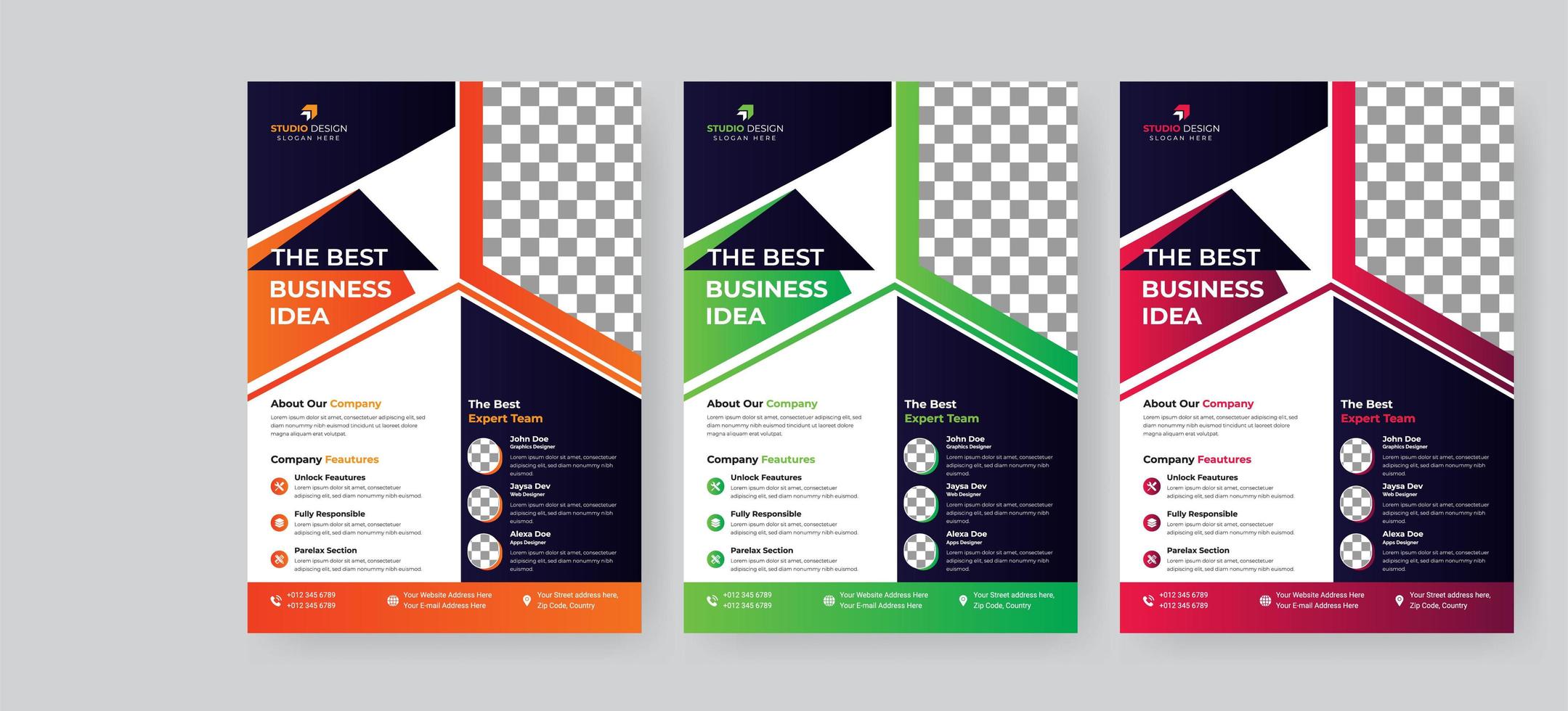 Corporate Flyer Modern Colorful Template Design  vector