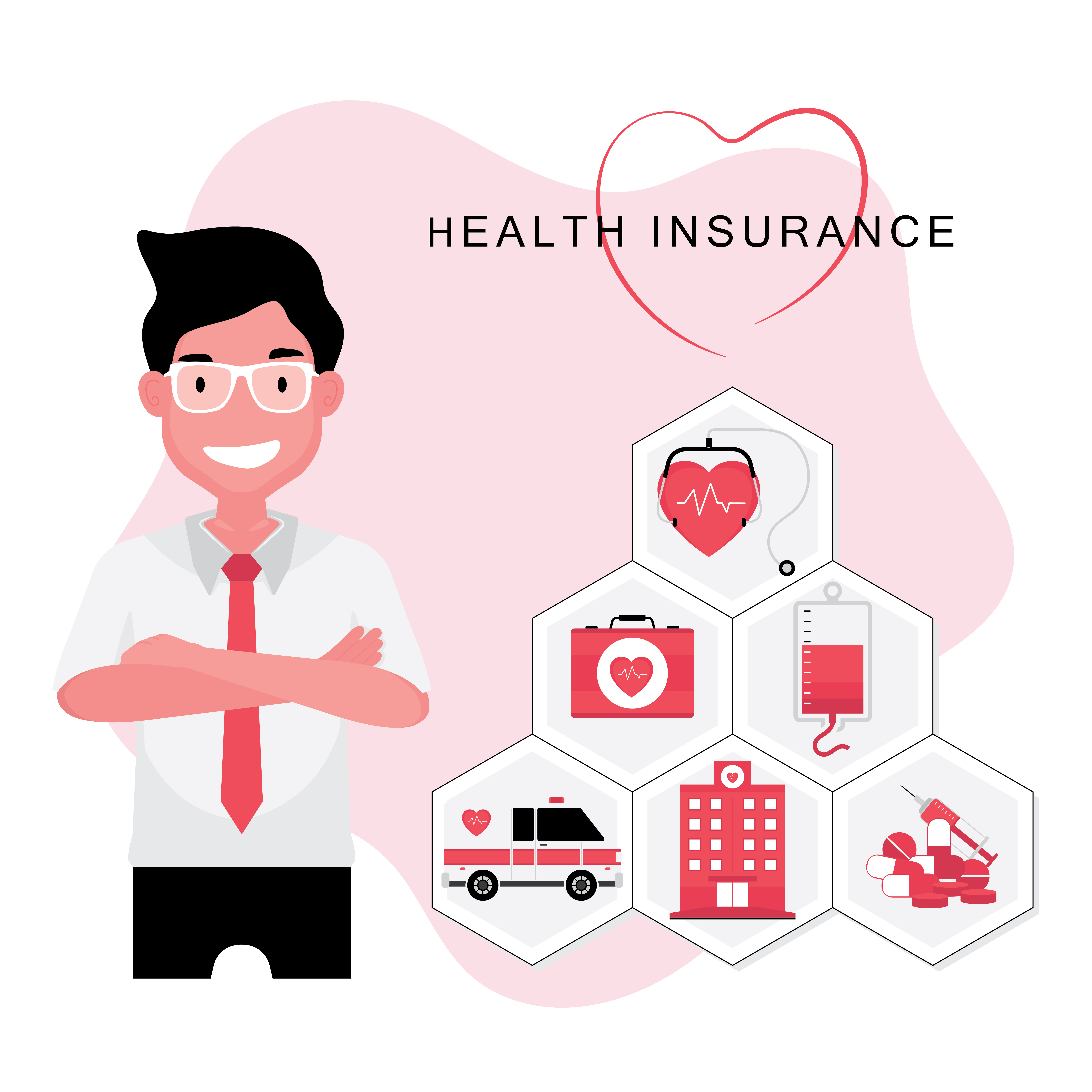 Health care insurance elements concept 1266988 Vector Art at Vecteezy
