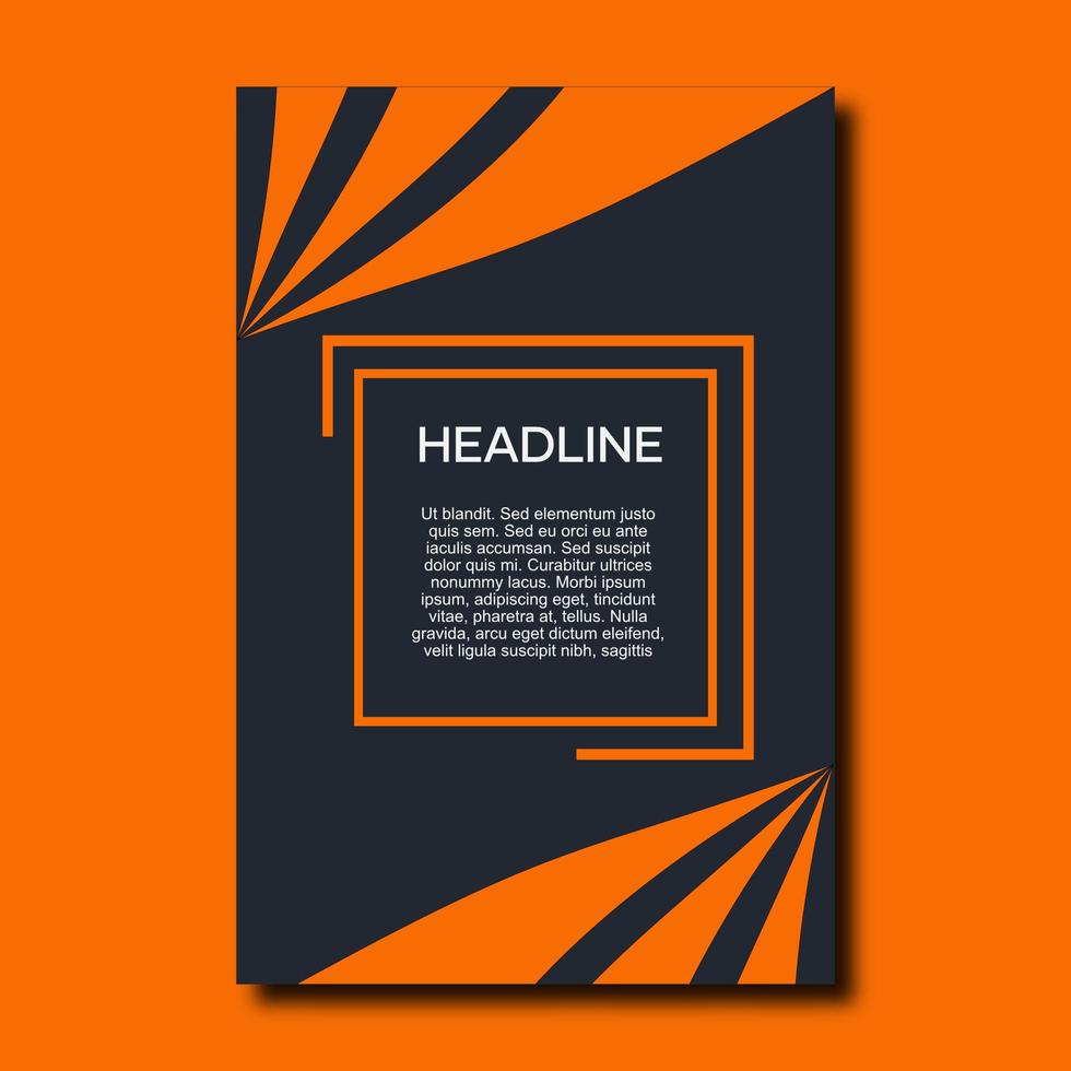 Poster template in two colors vector