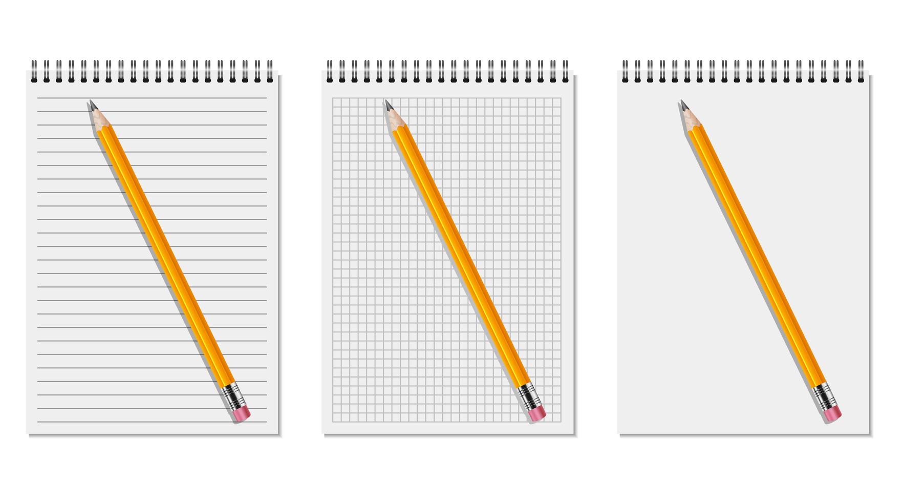 Set of realistic notebooks vector